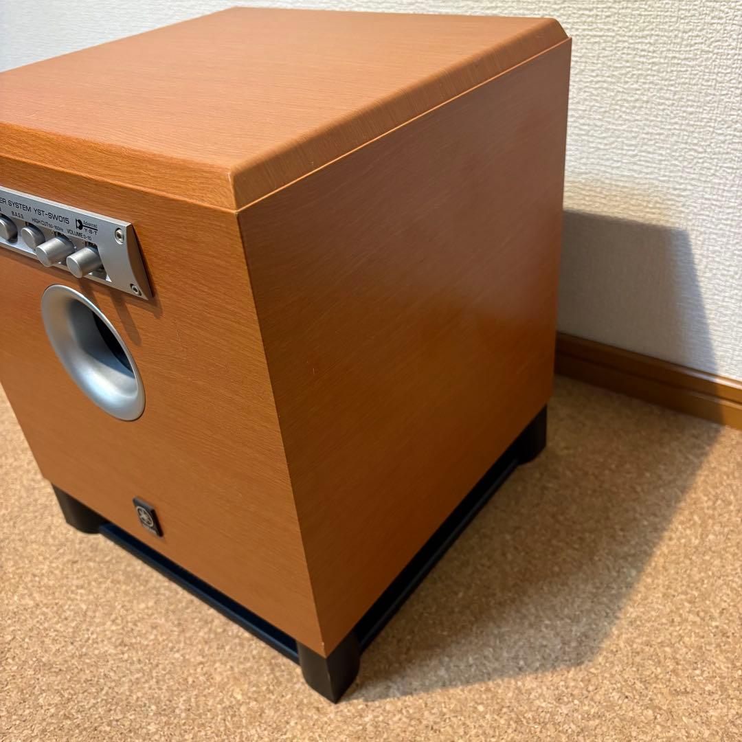 【良品】YAMAHA ヤマハ YST-SW015 サブウーファー チェリー