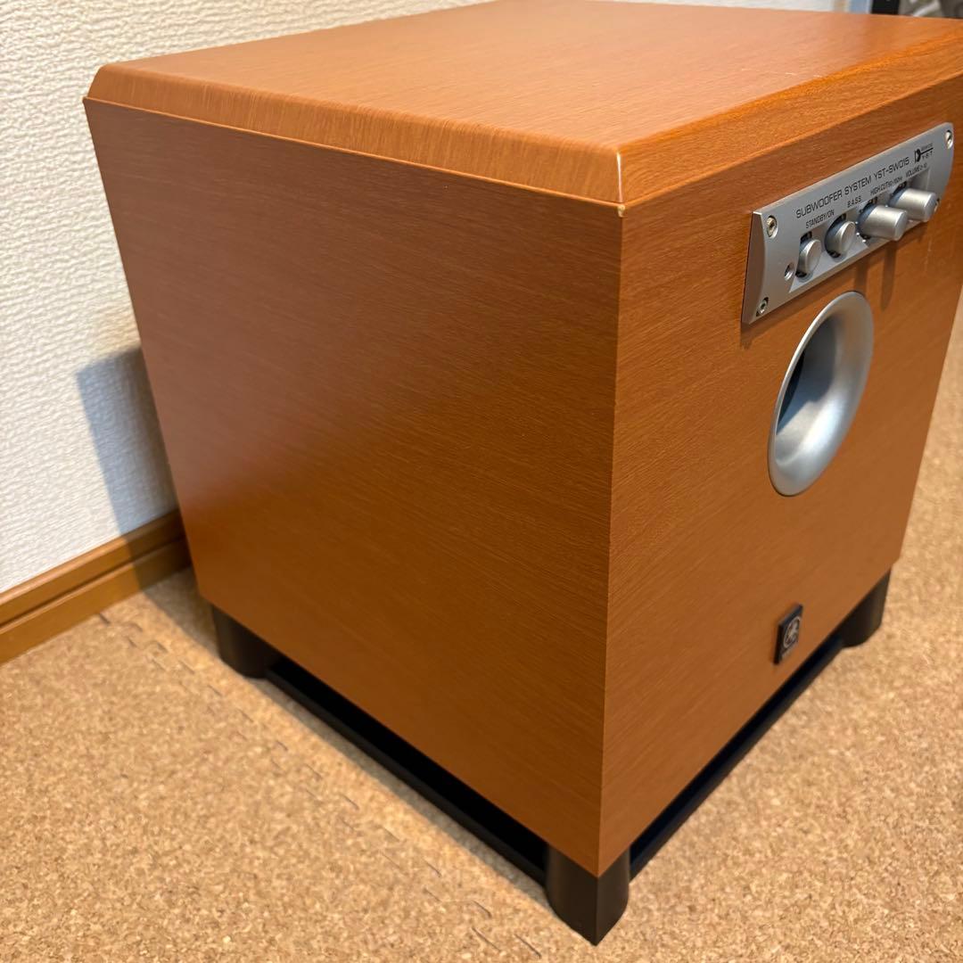 【良品】YAMAHA ヤマハ YST-SW015 サブウーファー チェリー