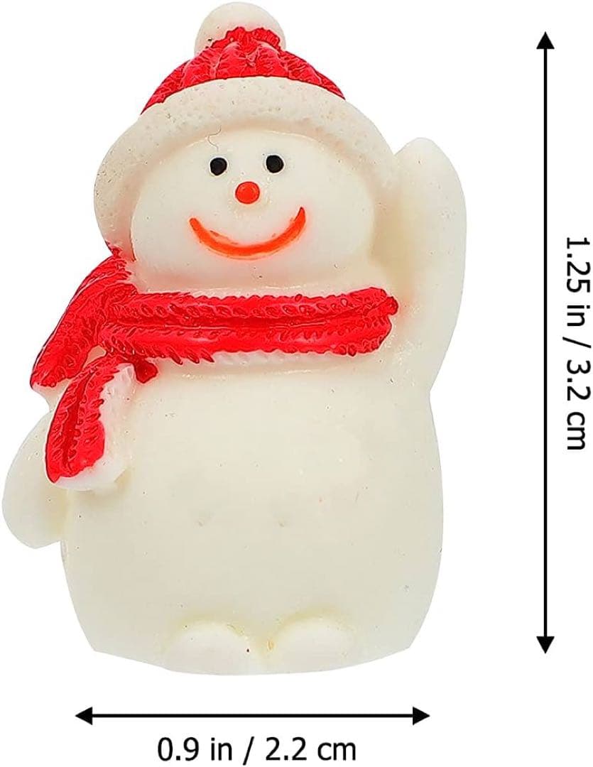 ミニ樹脂　クリスマス　オーナメント　雪だるま　ミニチュア　装飾　水槽　水族館