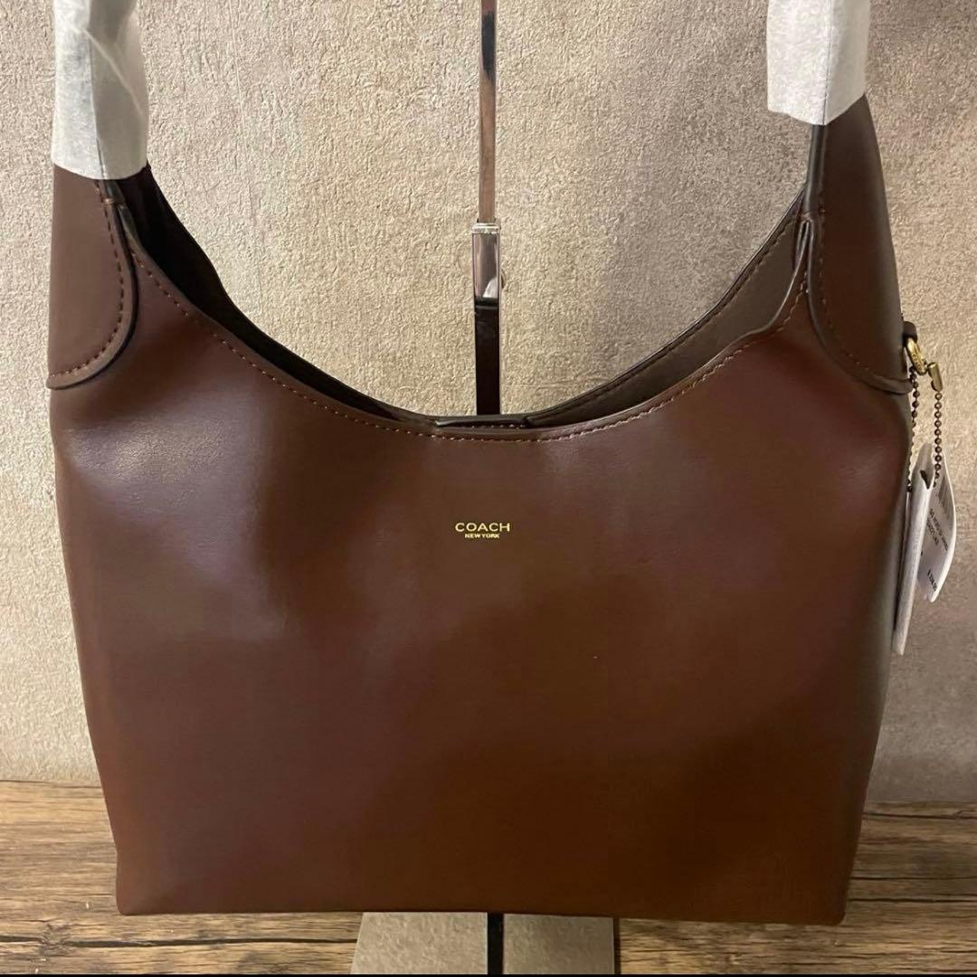 COACH コーチ　ブルックリン28　CU068 ブラウンレザー ハンドバッグ@