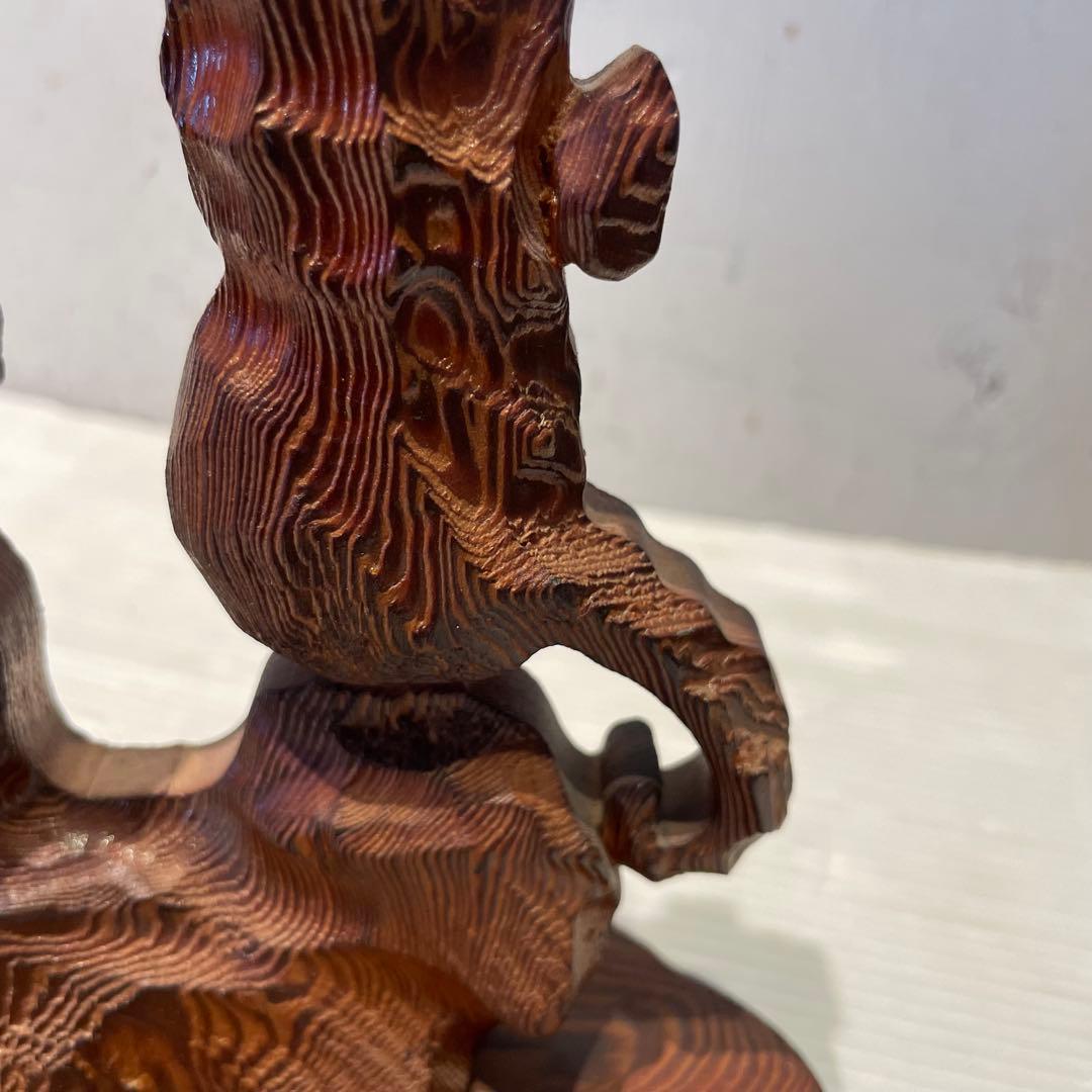 一点もの　屋久杉　希少　タツノオトシゴ　辰　置物　木製木彫り　彫刻　オブジェ