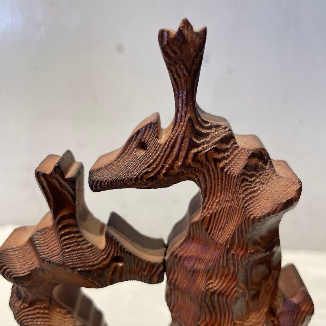 一点もの　屋久杉　希少　タツノオトシゴ　辰　置物　木製木彫り　彫刻　オブジェ