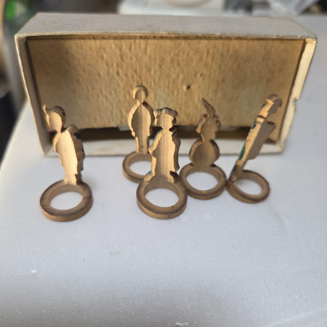 珍品　レトロな 竹細工人形５体　アンティーク