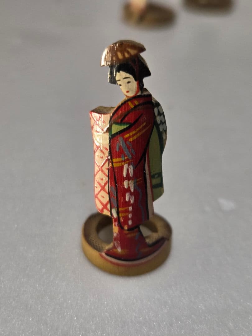 珍品　レトロな 竹細工人形５体　アンティーク