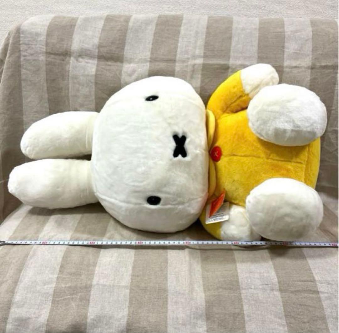 激レア　特大70cm　ミッフィー ぬいぐるみ　着付　イエロー　セキグチ製