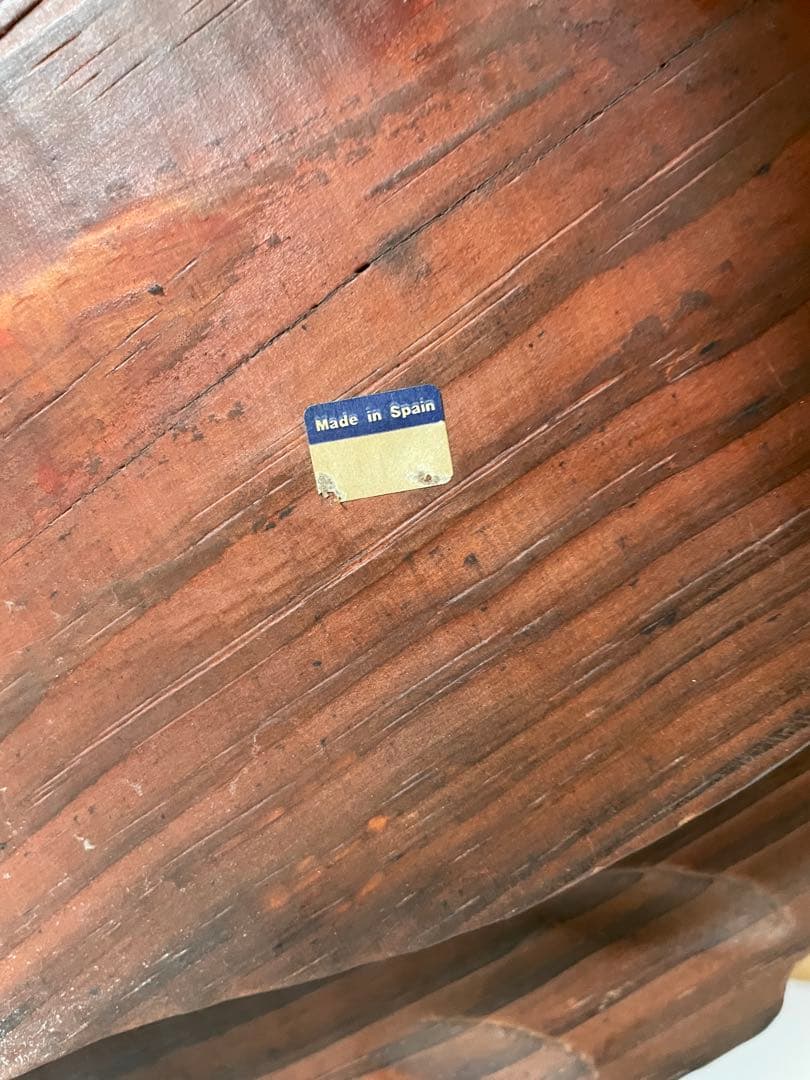 木製円形テーブル 猫型椅子 波型天板セット