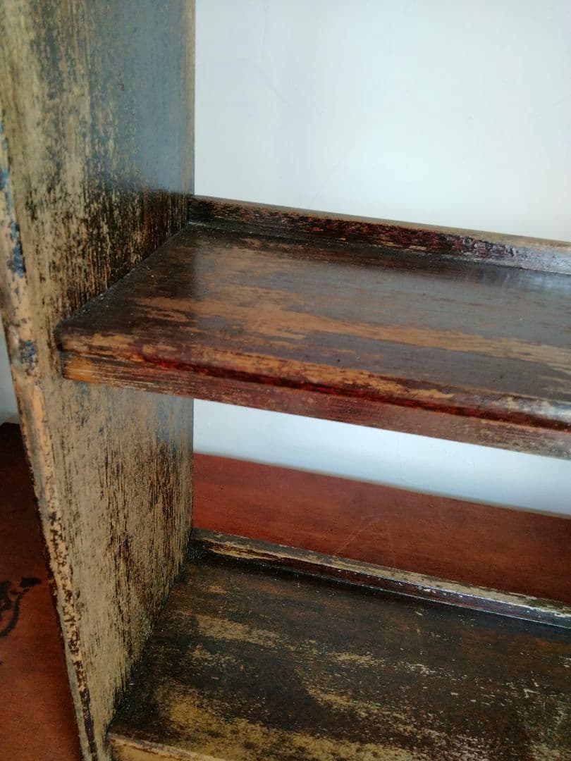 古道具　木製 　ヴィンテージ 本棚 5段