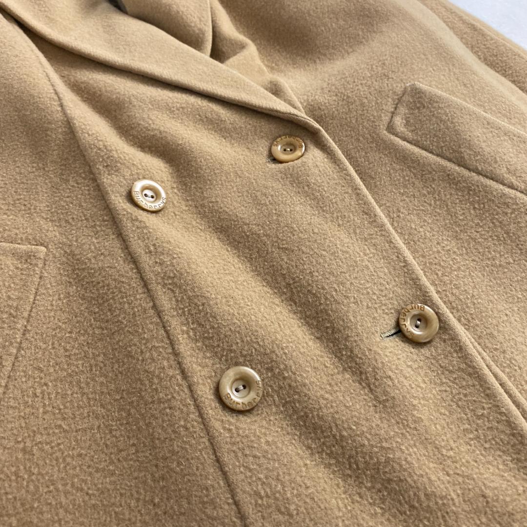 バーバリー　チェスターコート　ダブルフェイス　ノバチェック　ベージュ　ウール