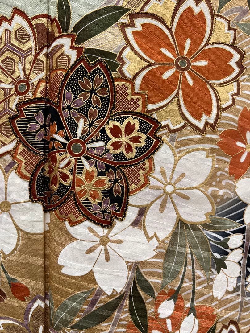 振り袖　フルセット　別誂長襦袢付　小柄な方に　成人式　金彩加工　刺繍入り　692