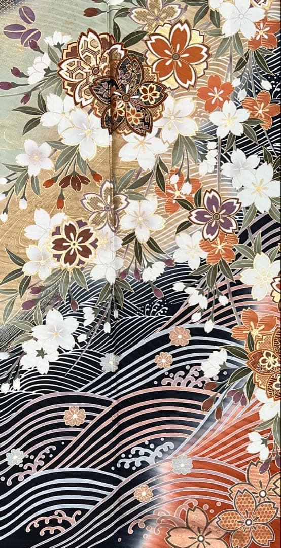 振り袖　フルセット　別誂長襦袢付　小柄な方に　成人式　金彩加工　刺繍入り　692