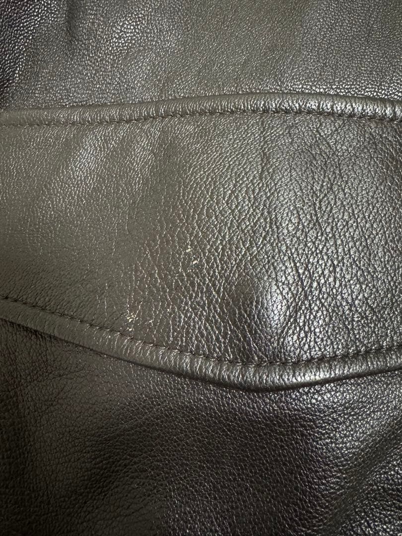 L.L.Bean A-2レザージャケット Mサイズ表記 黒 ゴートスキン 本革