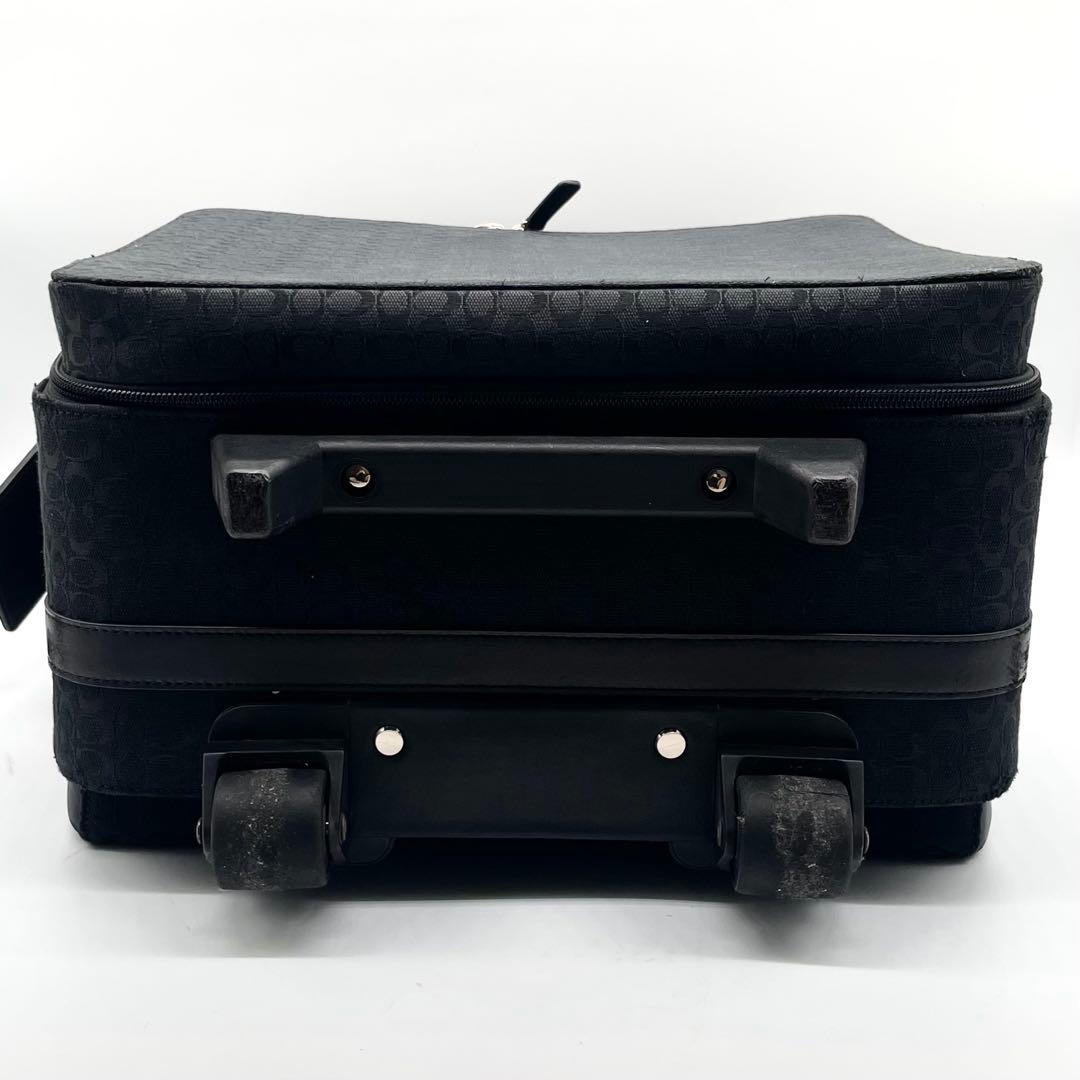 【美品】コーチ キャリーケース シグネチャー 総柄 スーツケース ブラック