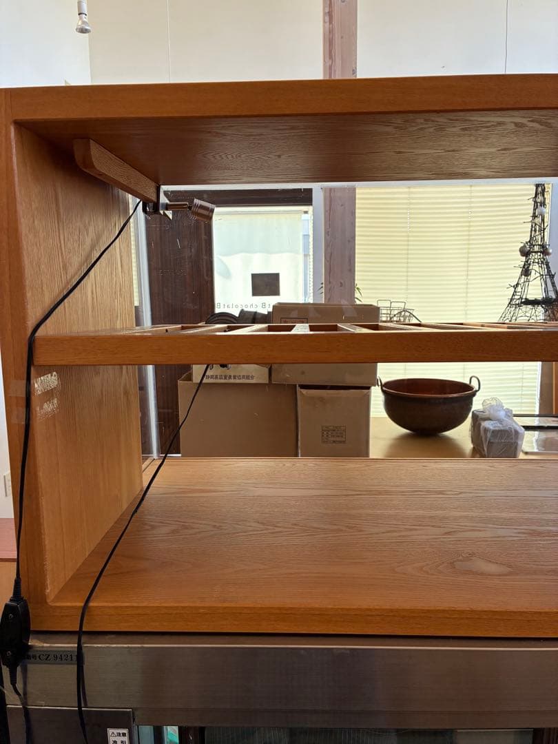 店舗用木製焼き立てショーケース 保冷無し