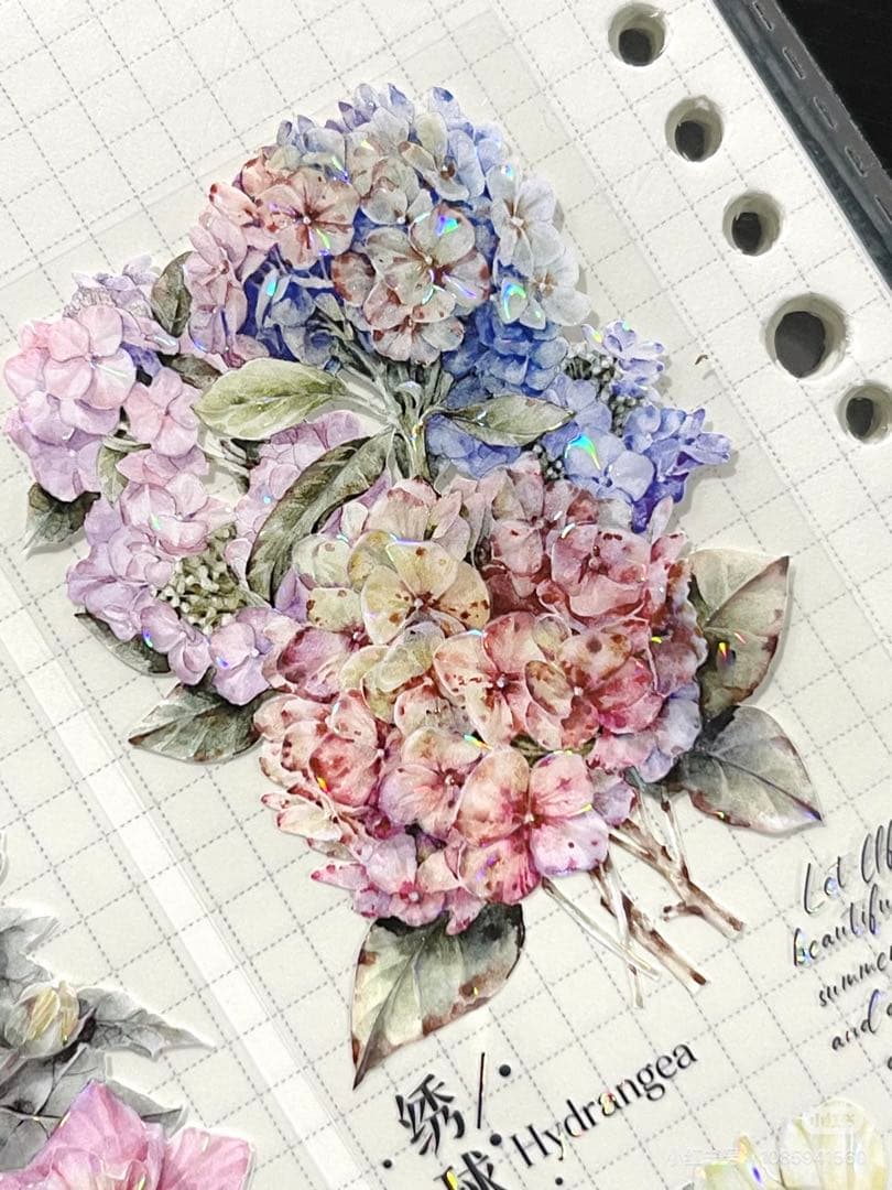 【9336】海外　マステ　5m巻　貝殻光　マスキングテープ　お花系　装飾系