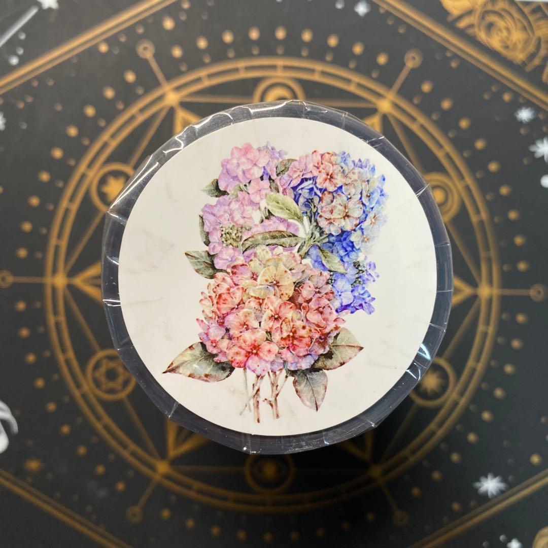 【9336】海外　マステ　5m巻　貝殻光　マスキングテープ　お花系　装飾系