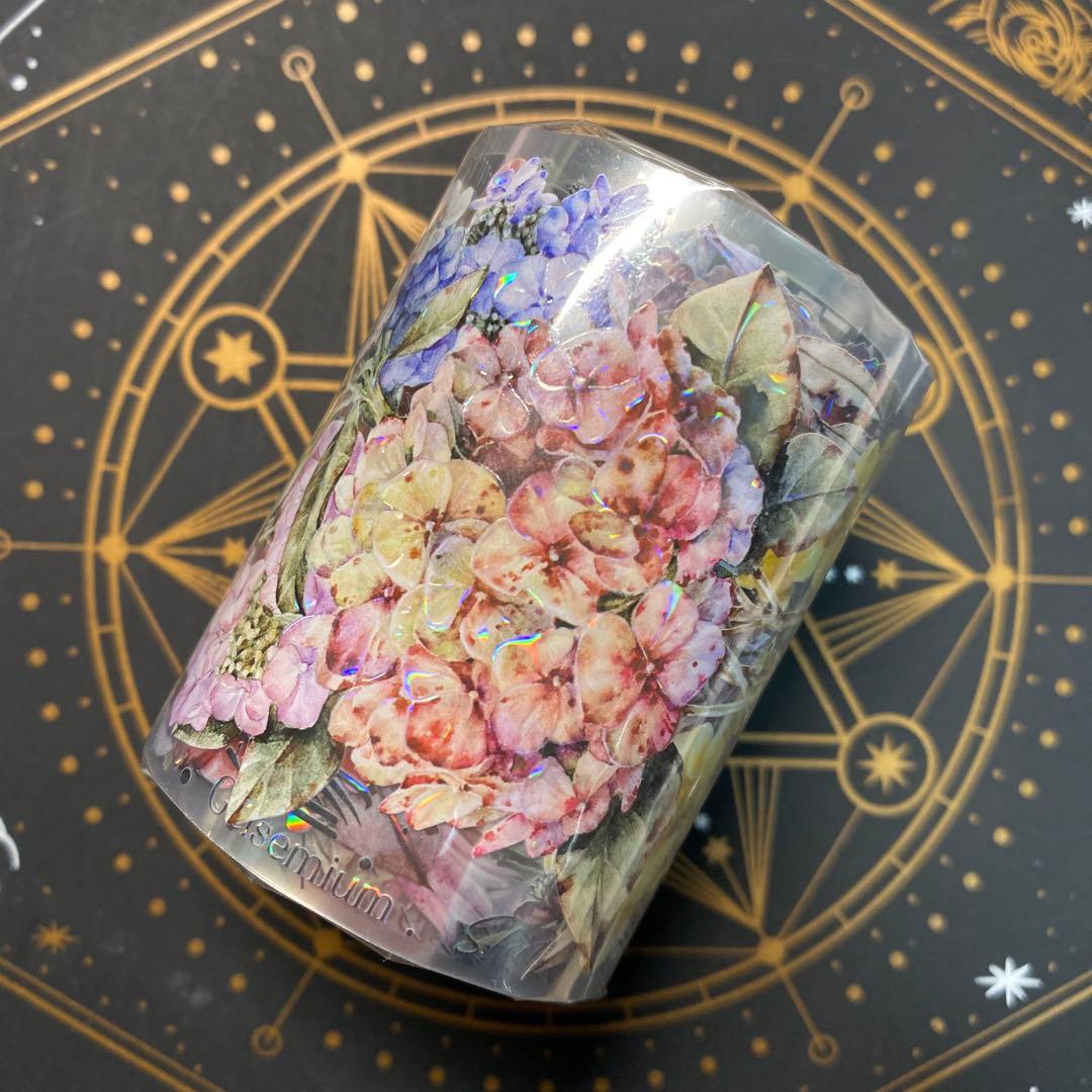 【9336】海外　マステ　5m巻　貝殻光　マスキングテープ　お花系　装飾系