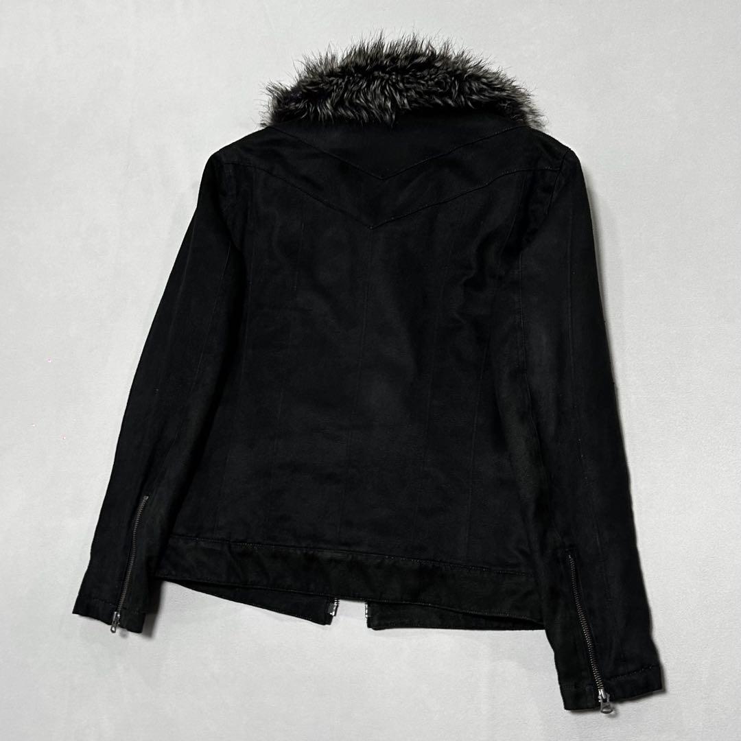 Tornado mart ベロア フェイクムートン ファー ライダース お兄系