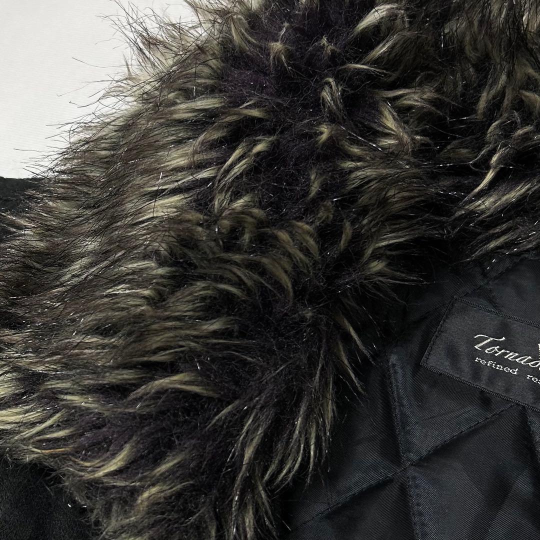 Tornado mart ベロア フェイクムートン ファー ライダース お兄系