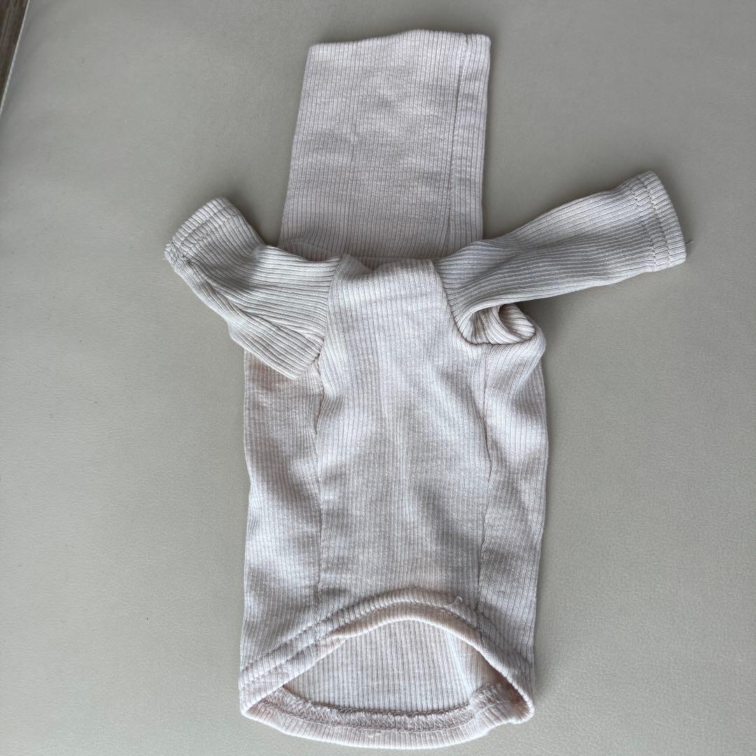 G.G. 犬服 クリーム色 リブ編み