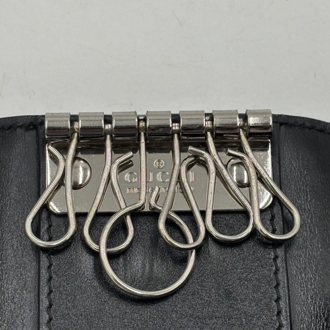 専用GUCCI グッチ グッチシマ GG柄 レザー 6連 キーケース ブラック