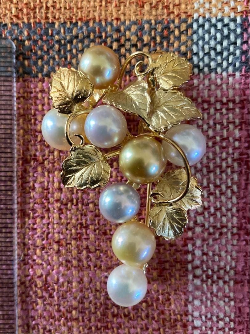 入学式用に‼️限定品‼️あこや真珠ブローチ⭐︎新品⭐︎ピンク・ゴールデン・ブルーのパール
