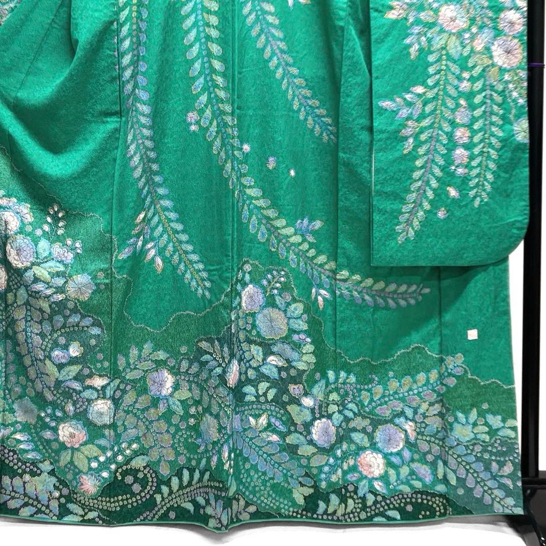 作家もの　振袖　辻ヶ花　絞り　金彩　金通し　藤　成人式　着物　101b d