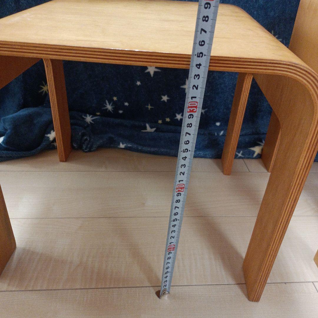 むう　曲木　重なるテーブル、ベンチセット