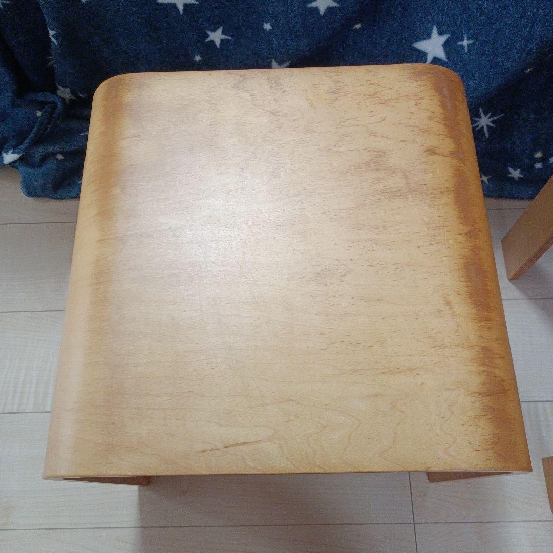 むう　曲木　重なるテーブル、ベンチセット