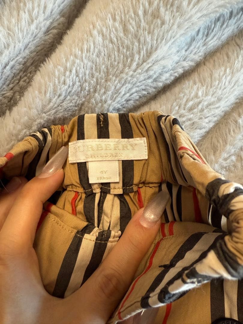 BURBERRY ストライプ柄 ロングパンツ