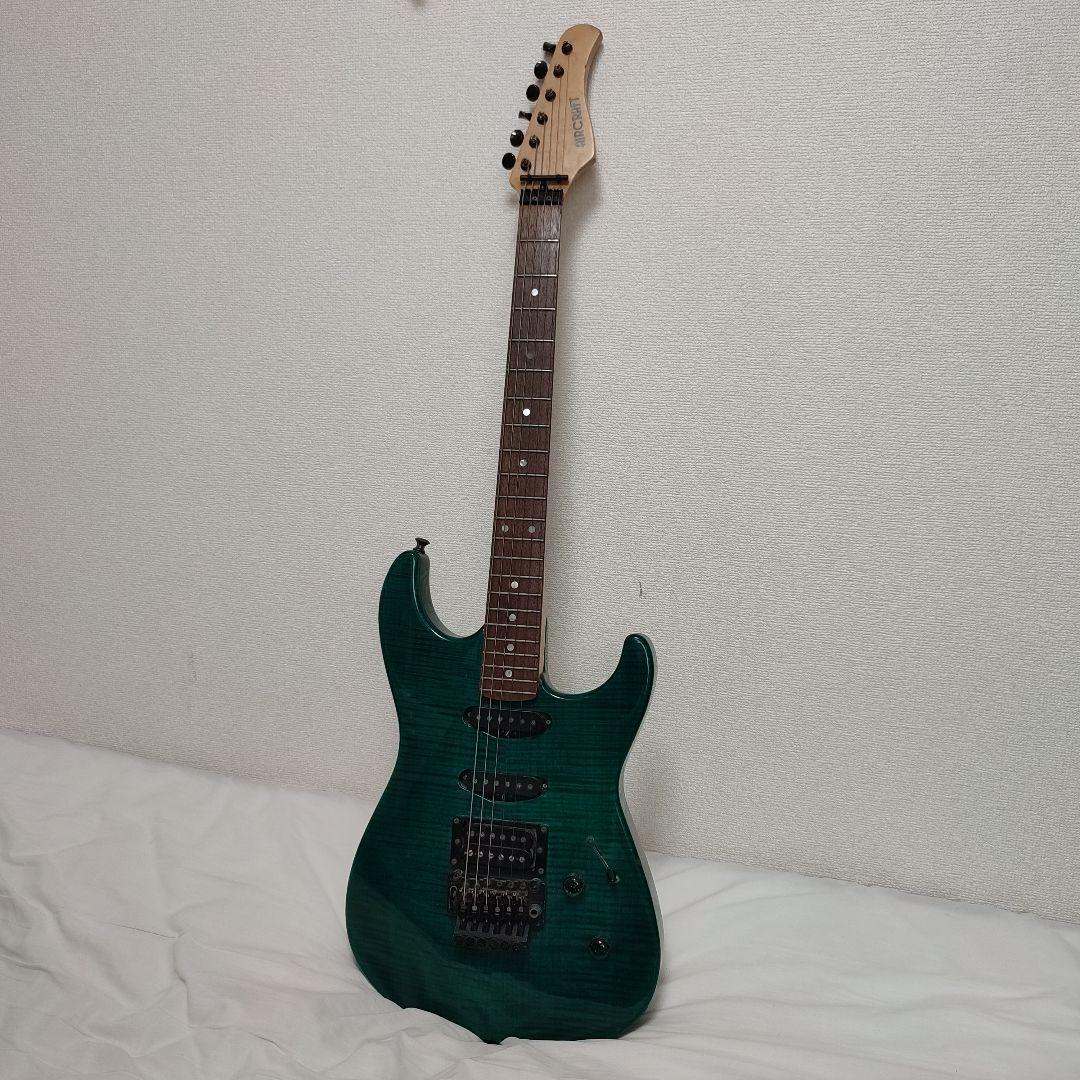 AIRCRAFT グリーンエレキギター　ジャンク