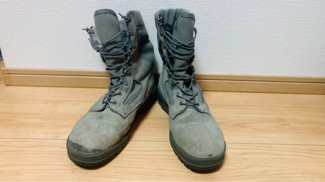 実物米空軍放出品　美品ウェルコ製コンバットブーツ　グレー　11W(29cm)