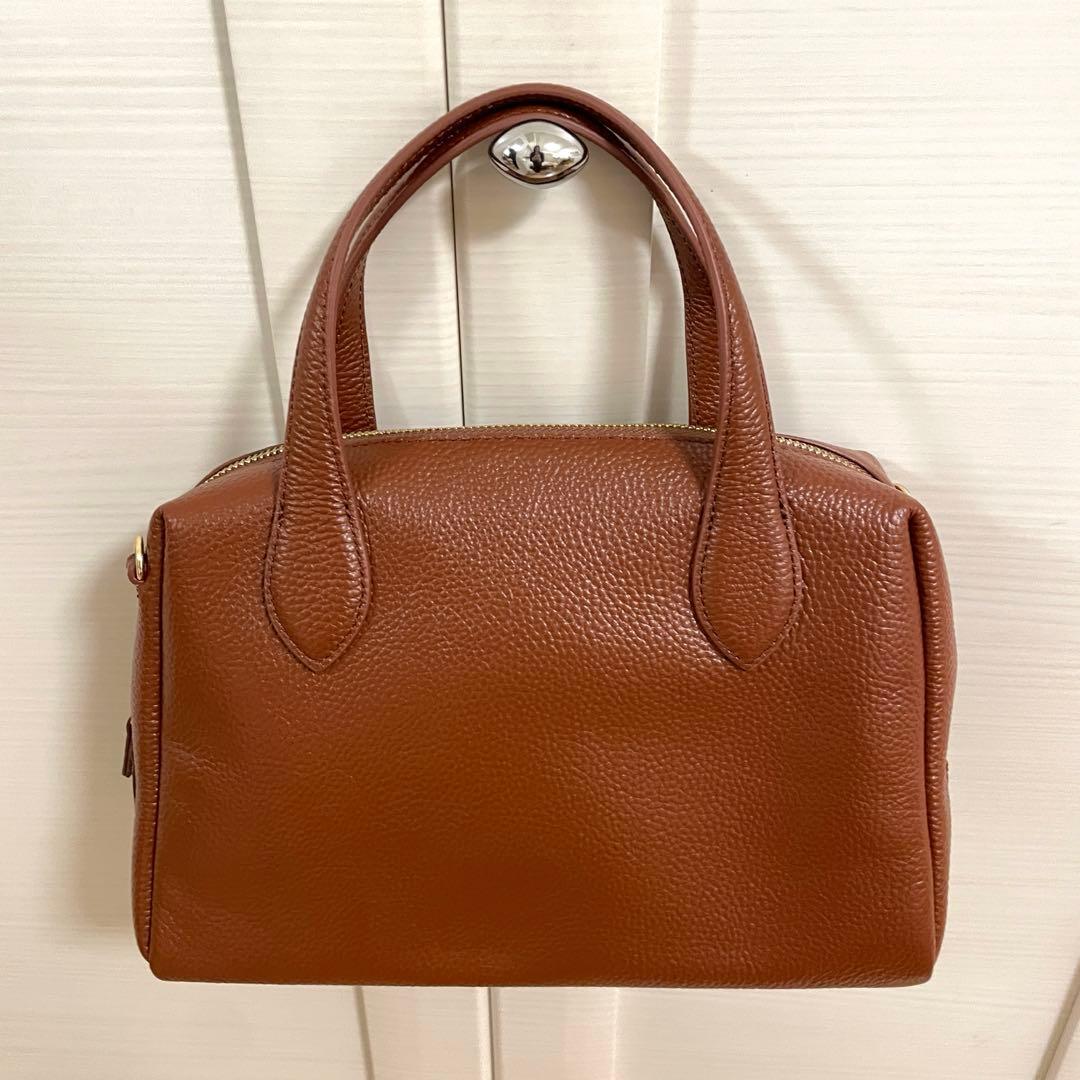 BEAURE カウレザー ボストンバッグ ブラウン 美品