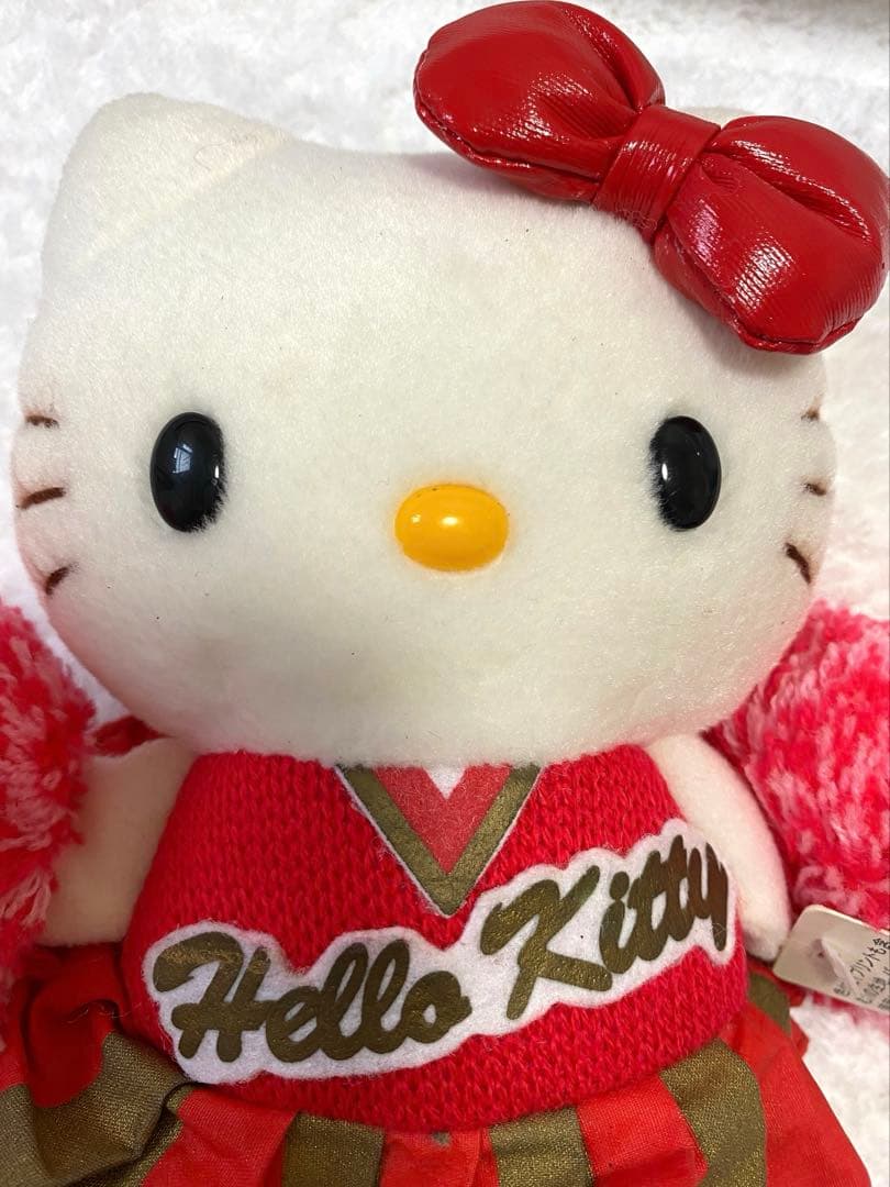 【希少】レトロ　ハローキティ　チアガール3体セット レアサンリオ　ぬいぐるみ