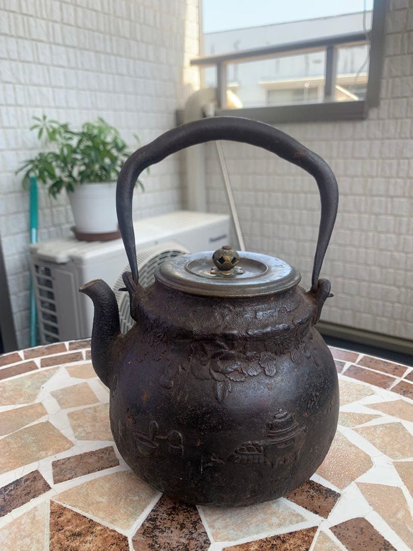 龍文堂造　茶道具図瓢箪形鉄瓶