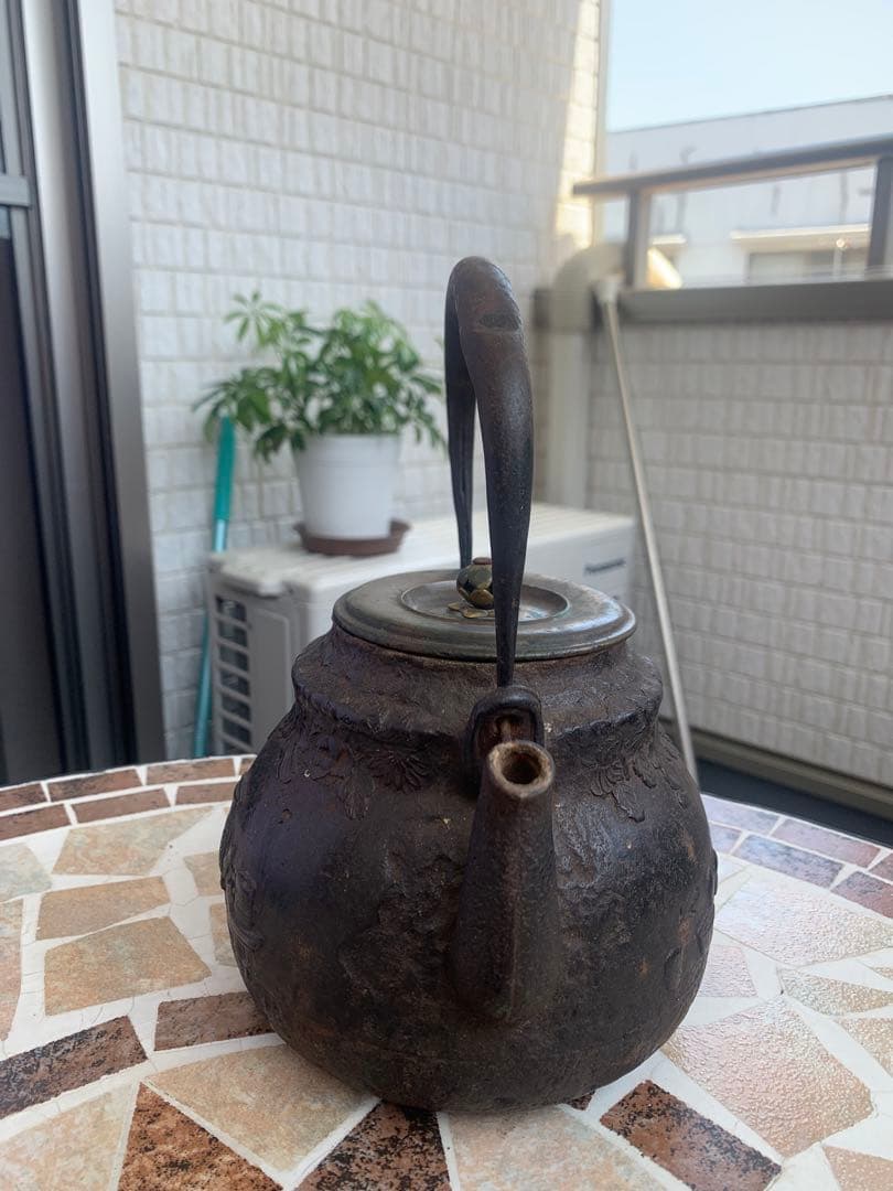 龍文堂造　茶道具図瓢箪形鉄瓶