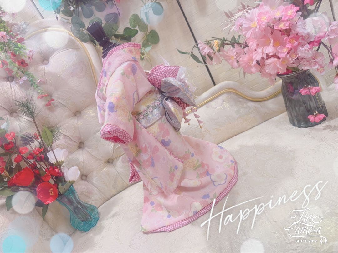 B402.pon2pan2☆オーダー☆犬お引き摺りお着物