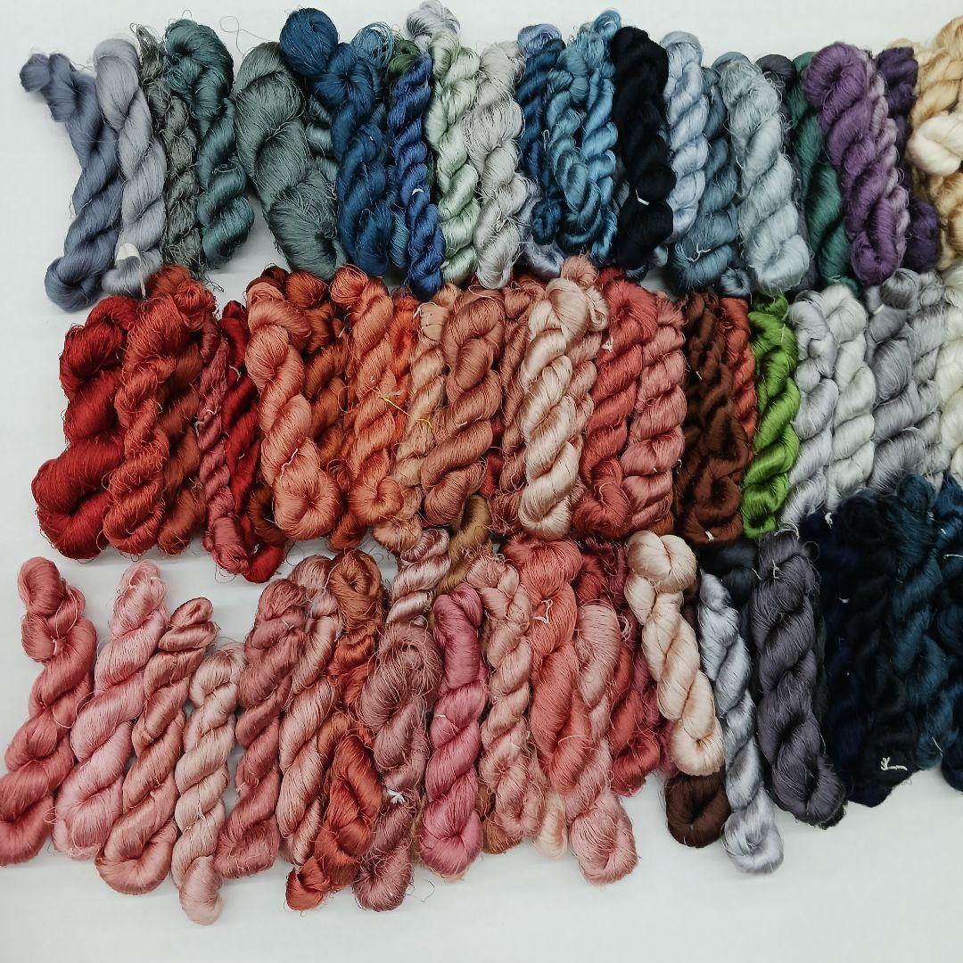 織物、組紐、刺繍手芸用絹糸わけあり