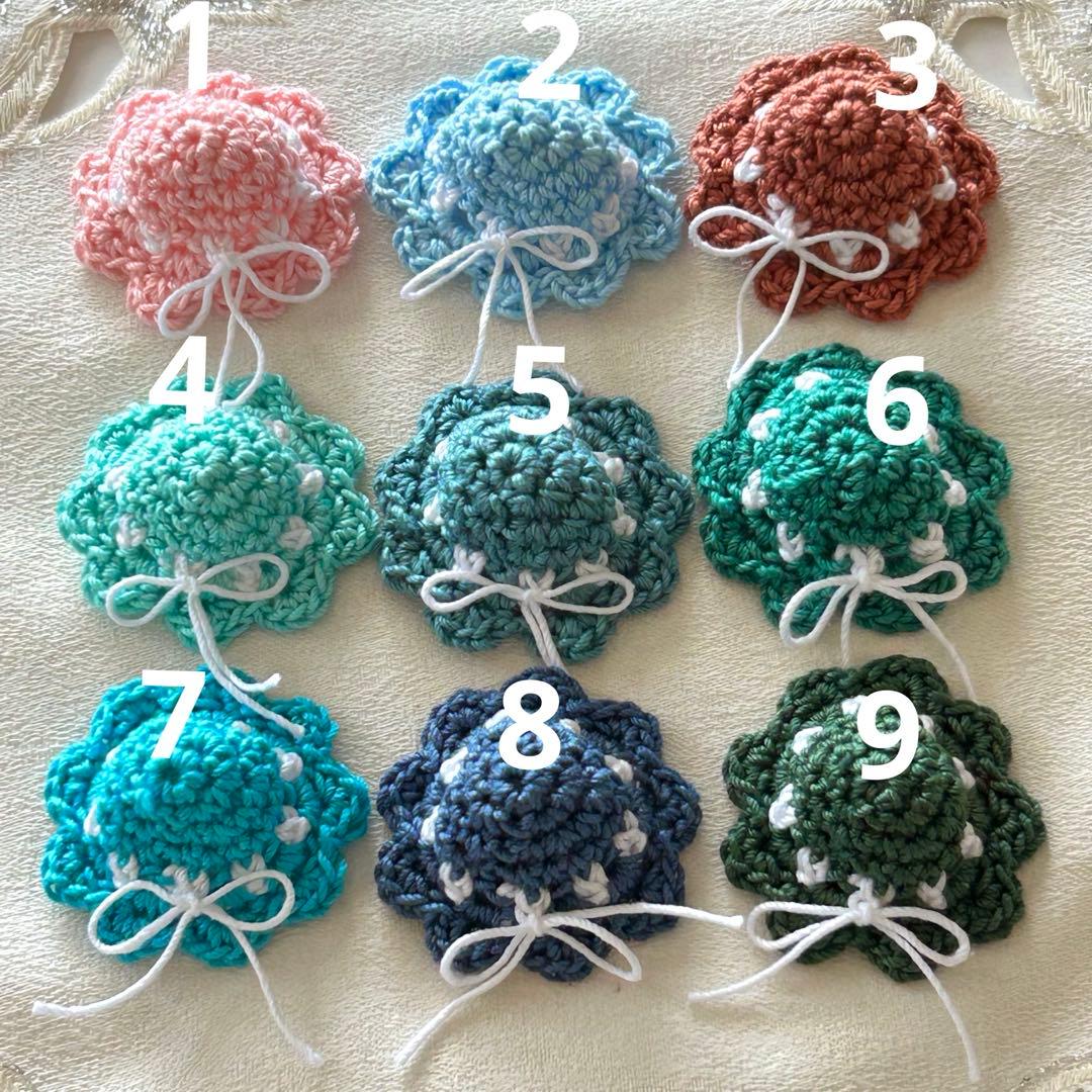 ハンドメイドパーツ★かぎ針編み♪ミニ麦わら帽子