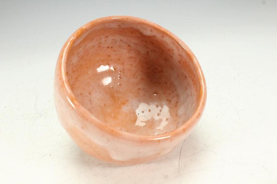 茶道具 高橋一翠作 赤楽茶碗 共箱 未使用(K-A664)