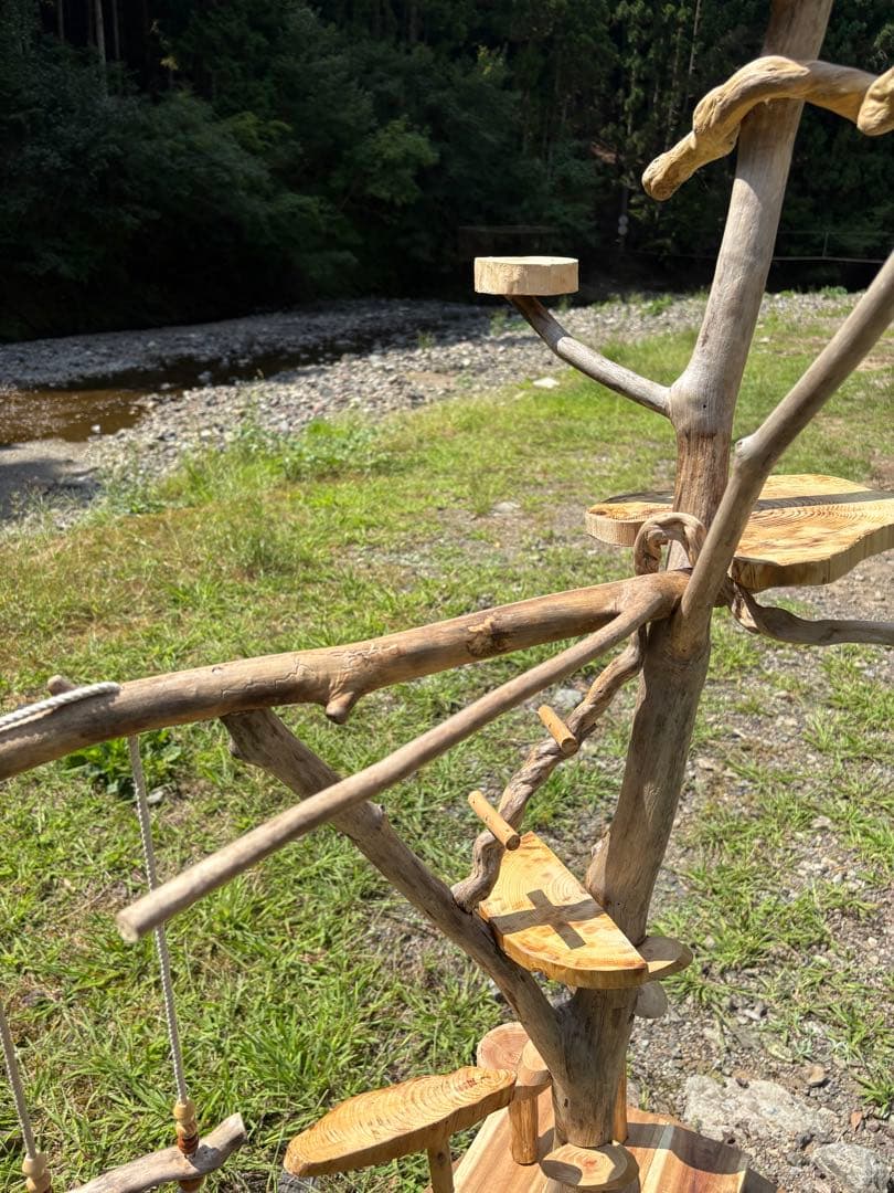 ハンドメイド　流木　バードアスレチック　バードジム　流木インテリア