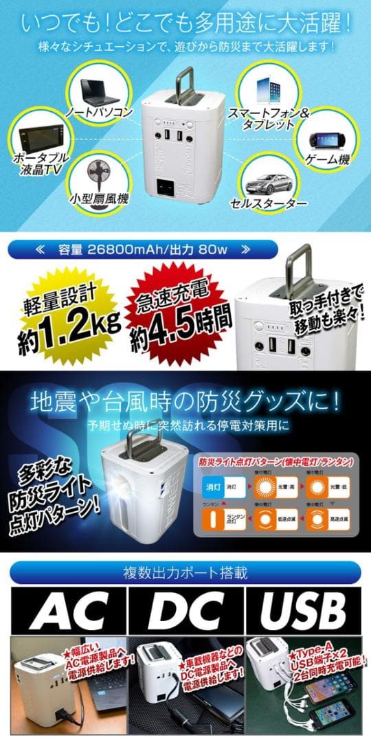 ポータブルマルチ電源【マットブラック】＋DC対応 21W折り畳み式ソーラーパネル