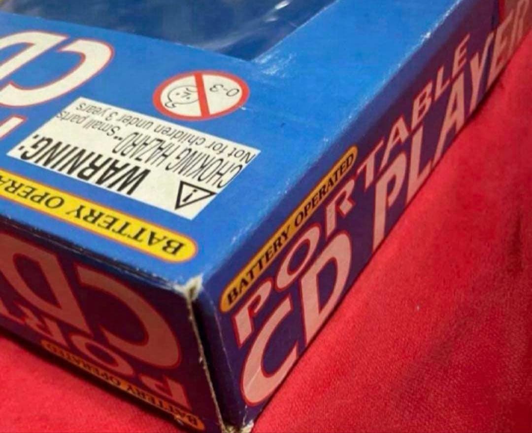 80s【未使用】昭和レトロクラシックTOYポータブルミニCDプレーヤー昭和レトロ