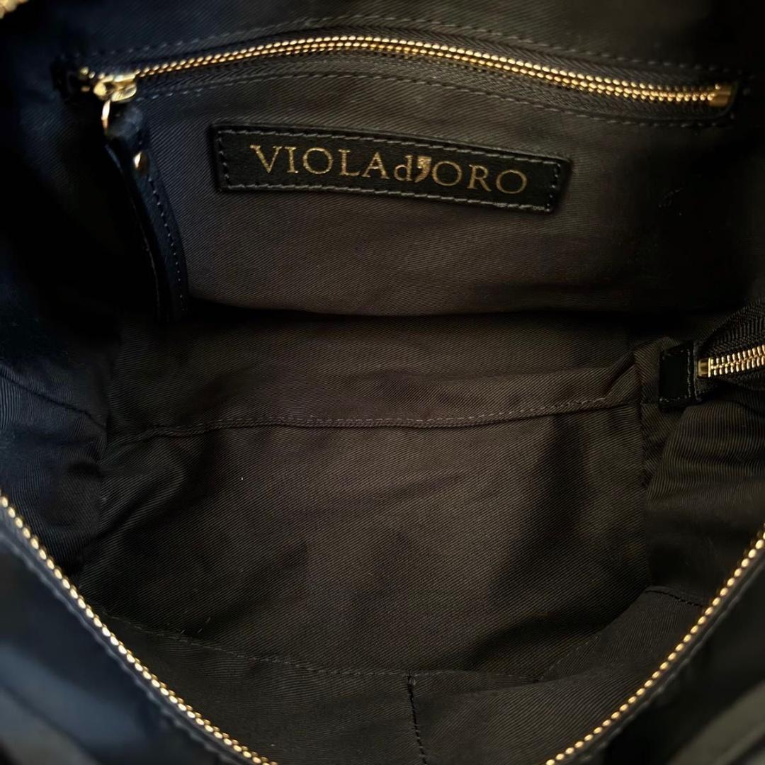 未使用級 VIOLAd’ORO BIANCA トートバッグS 2WAY 黒 軽量