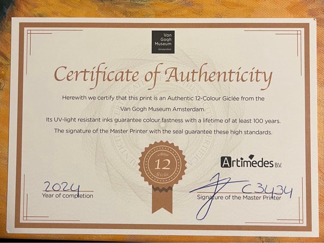 【Mサイズ】黒枠 木枠付き ゴッホピカチュウ キャンバス アート ゴッホ美術館