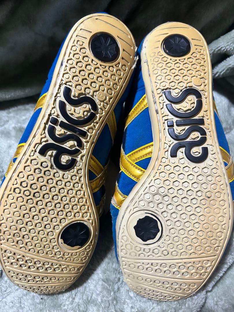 レスリング,ボクシング シューズ オーダー 青/黒/金