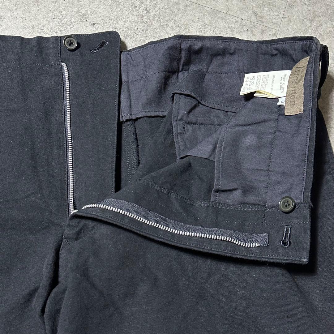 Y's for men コットン ワイドパンツ 黒 4
