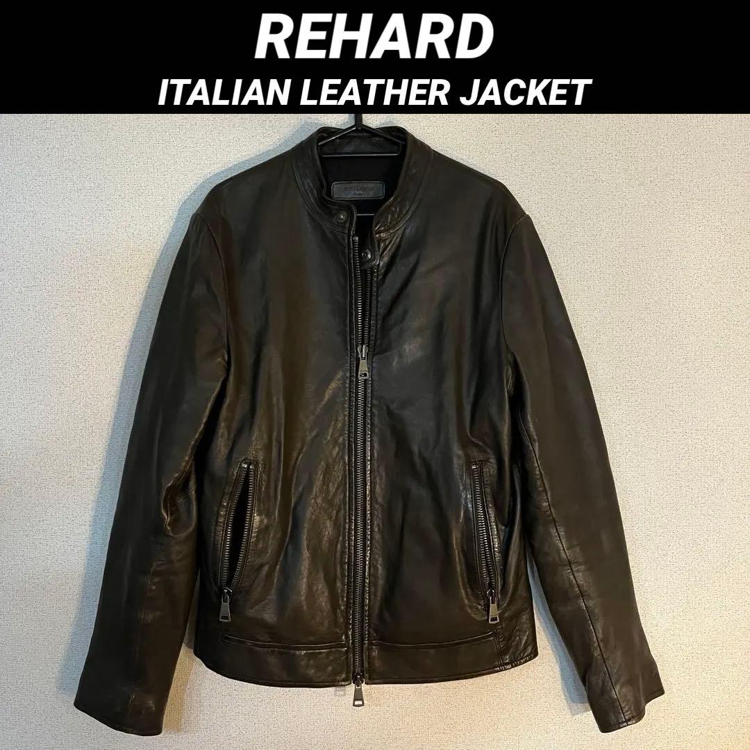 REHARD 羊革ライダースジャケット シングル 本革