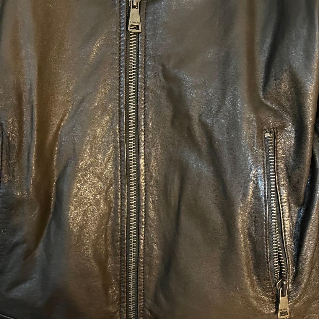 REHARD 羊革ライダースジャケット シングル 本革