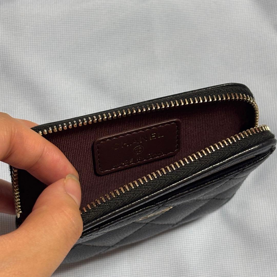 美品 CHANEL ジップパース マトラッセ タイムレスクラシック