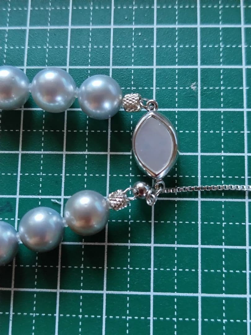 黒蝶真珠シルバーグレーの、ネックレス